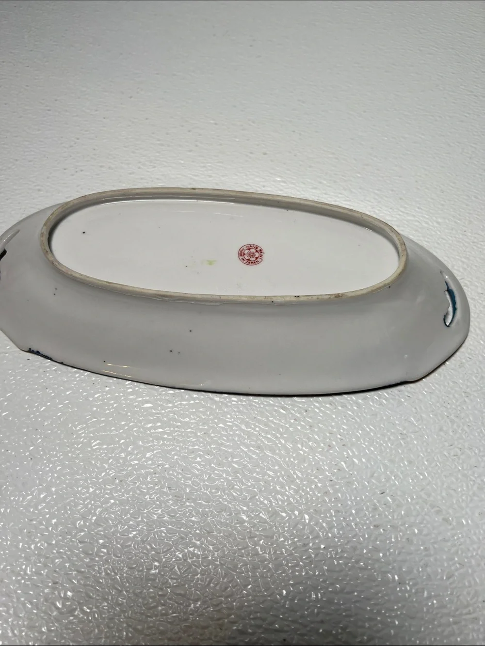 Japan Hand Painted Lustreware Celery Tray/Oval Bowl Rare Vintage